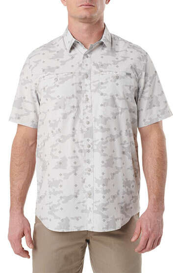 5.11 Crestline Camo Short Sleeve collared Shirt Pebble color